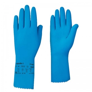 Ansell AlphaTec 87-665 Chlorinated Latex Chemical-Resistant Gloves